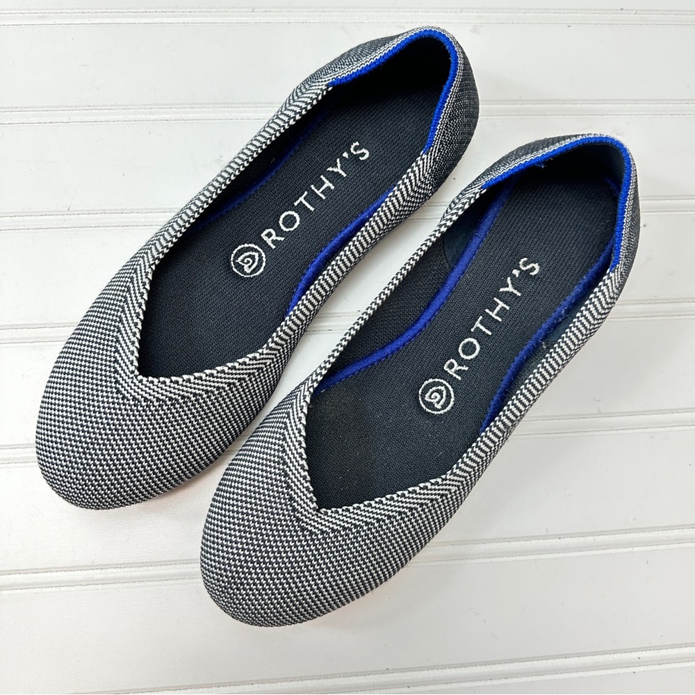 Rothy’s Round Grey Birdseye Flats Size W7